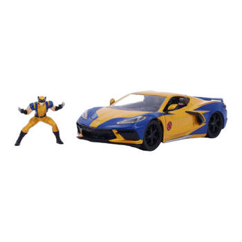 X-Men Wolverine w/ 2020 Chevrolet Corvette Stingray 1:24 Scale Die-Cast Vehicle Toy