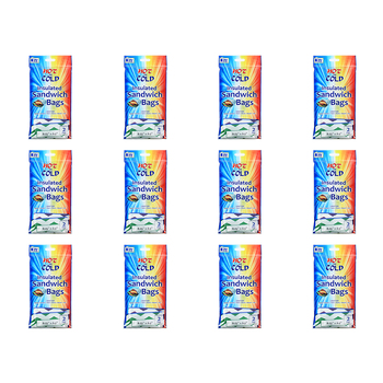 12PK 2pc Jay Bags Hot & Cold Magic Insulated Sandwich Bags 8.25x8.5'' 