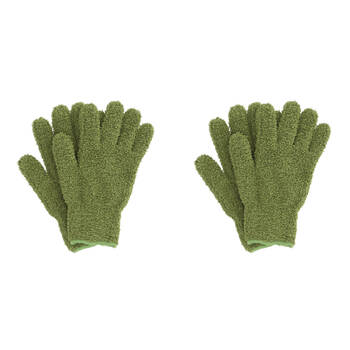 2PK Esschert Design Indoor Plant Dusting Gloves Gardening Accessory Green