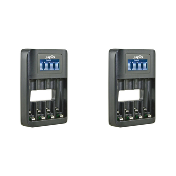 2PK Jupio 4-Slot Octo Fast Charger For AA & AAA Batteries
