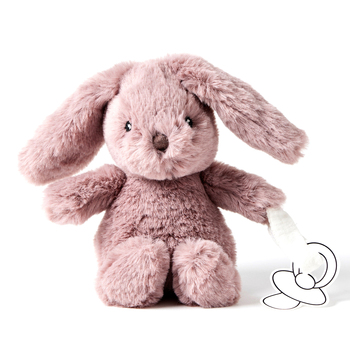 Jiggle & Giggle Polyester Bunny Dummy Clip Mauve 0m+ 16cm