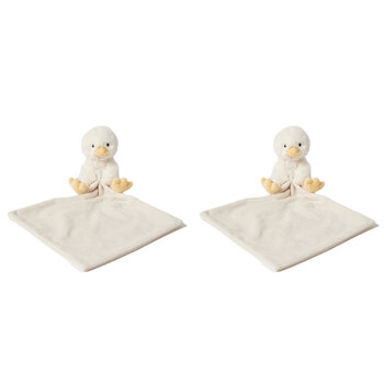 2PK Jiggle & Giggle Daisy Duck Comforter Baby/Infant Toy Cream 0m+