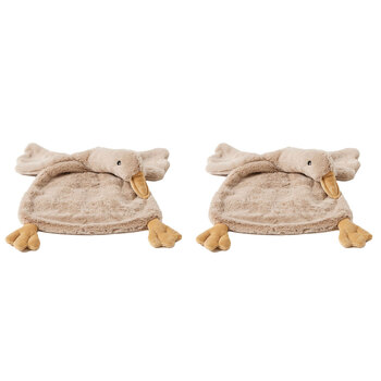 2PK Jiggle & Giggle Puddle Goose Comforter Baby/Infant Toy Grey 0m+