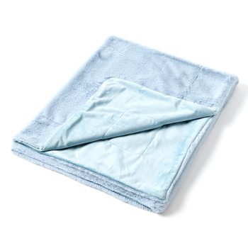 Jiggle & Giggle Polyester 100cm Inka Faux Fur Baby Blanket Muslin Pale Blue 0m+
