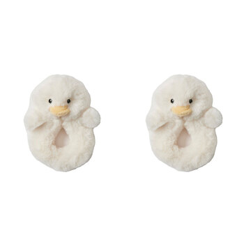 2PK Jiggle & Giggle Daisy Duck Rattle Baby/Infant Toy Small Cream 0m+