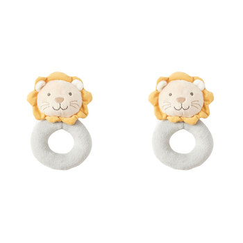 2PK Jiggle & Giggle Plush Lion Rattle Baby/Infant Toy 0m+