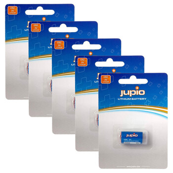 5PK Jupio CR2 Lithium Battery Replacement For Cameras Blue