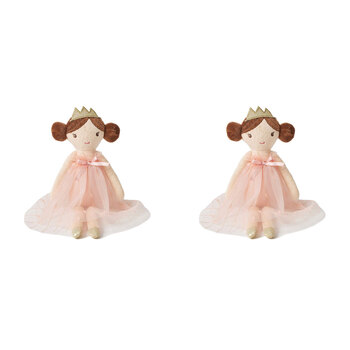 2PK Jiggle & Giggle Ellie Fairy Doll Baby/Toddler Stuffed Toy Pink 12m+