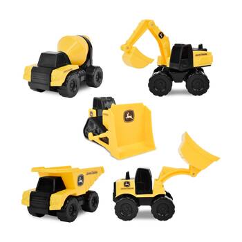 5pc John Deere Construction Vehicles Mini Set Realistic Working Parts Kids Toy