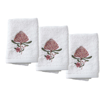 3PK Pilbeam Living Native Bloom Face Washer Cotton 32x32cm