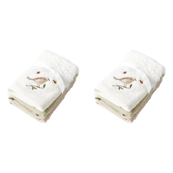 2PK 3pc Pilbeam Living Cotton Natura Face Washer Towel Set Bathroom Decor