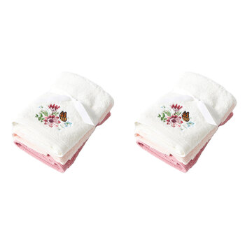2PK 3pc Pilbeam Living Cotton Jardin Face Washer Towel Set Bathroom Decor