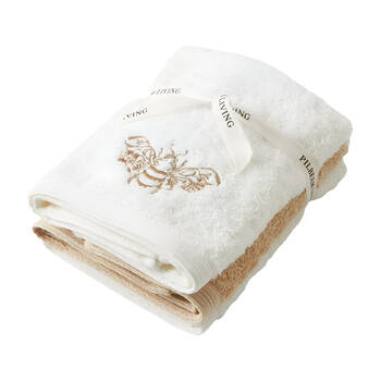 3pc Pilbeam Living Beebee Face Washer Embroidered Towel 100% Cotton 32cm