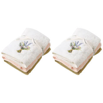 2x 3pc Pilbeam Living Floral Garden Face Washer Towel Soft 100% Cotton 32cm