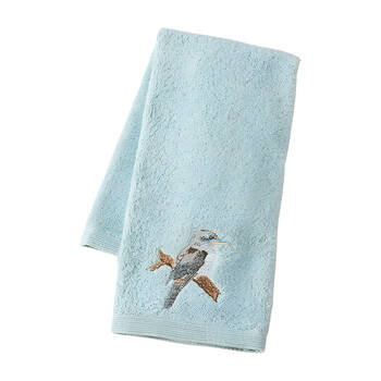 Pilbeam Living Kookaburra Hand Towel Absorbent Cloth 100% Cotton White 65cm