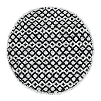 J.Elliot Selena 45x40cm Stool Round Footrest - Black/Ivory