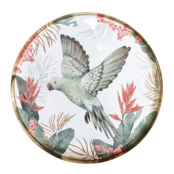 J.Elliot Home Tropical 35x2.5cm Round Serving Tray Large - Gold