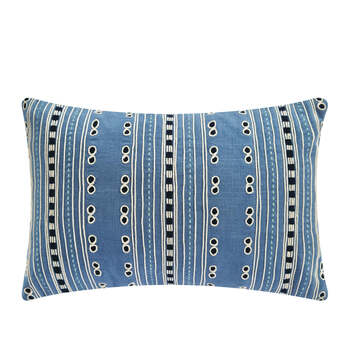 J.Elliot Home Emily 35x55cm Cushion Rectangle - Elemental Blue Multi