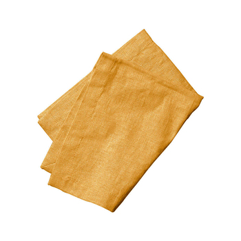 4pc J Elliot Home Linen Collection 50x50cm Square Napkin - Honey