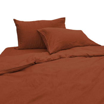 2pc J Elliot Home Linen Collection 48x74cm Pillowcases - Rust