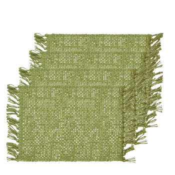 4PK J.Elliot Home Rowan 33x48cm Jute Placemat - Bayleaf