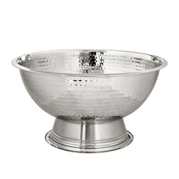 J.Elliot Home Alfie 40cm Champagne Bowl - Hammered Chrome