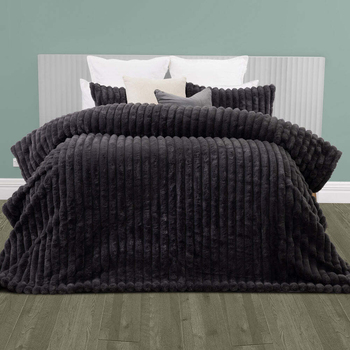 3pc J Elliot Home Arna Queen Comforter w/Pillowcases - Charcoal