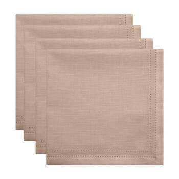 4pc J.Elliot Home 100% Cotton Sally Napkins Tableware 45x45x0.2cm Nude