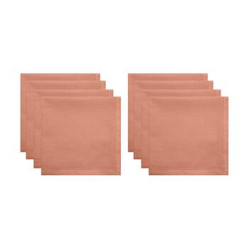 2x 4pc J.Elliot Home 100% Cotton Sally Napkins Tableware 45x45x0.2cm Terracotta