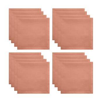 4x 4pc J.Elliot Home 100% Cotton Sally Napkins Tableware 45x45x0.2cm Terracotta