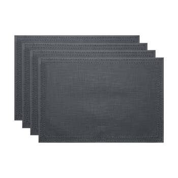 4pc J.Elliot Home Simon Table Placemats Set 33x48x0.2cm Charcoal
