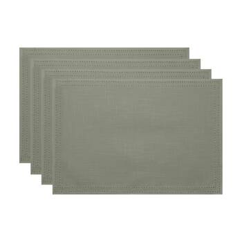 4pc J.Elliot Home Simon Table Placemats Set 33x48x0.2cm Green