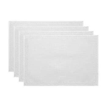 4pc J.Elliot Home Simon Table Placemats Set 33x48x0.2cm White