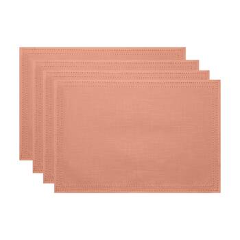 4pc J.Elliot Home Simon Table Placemats Set 33x48x0.2cm Terracotta