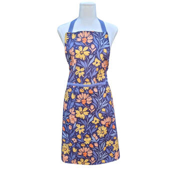 J.Elliot Home Millie Apron 83x68cm Dusty Blue Multicolour