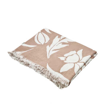 J.Elliot Home Jasmine Couch Throw Blanket 130x160cm Nude