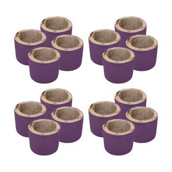 4x 4pc J.Elliot Home Kevin Napkin Rings Accessory Tableware 3.8x5x5cm Purple
