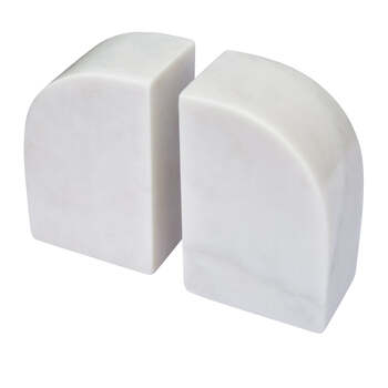 2pc J.Elliot Home Percy Set Book Ends Curved 14.5x9.5x6cm Marble