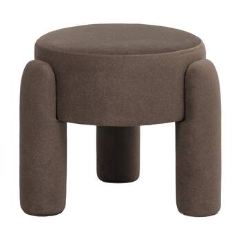 J.Elliot Home Eden Velvet Stool Furniture 48x48x40cm Rich Cocoa