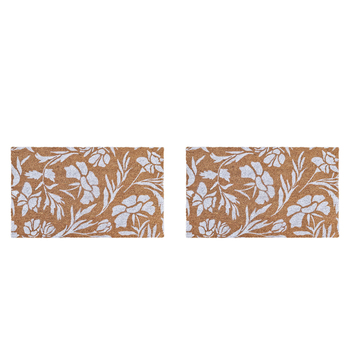 2PK J.Elliot Home PVC Backed Coir Mat 45x75cm Jasmine