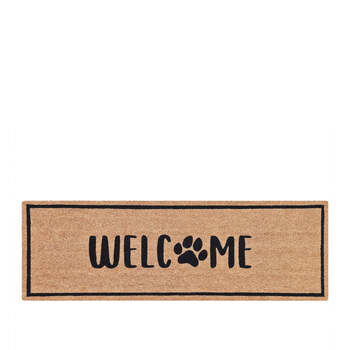 J.Elliot Home Paw Welcome 45x75cm PVC Backed Coir Door Mat