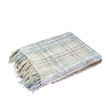 J.Elliot Home Rhiannon 130x160cm Cotton Throw Blanket - Evergreen Multi