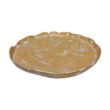 J.Elliot Home Mara Round Medium Aluminium Plate 31x30x2.5cm Terracotta