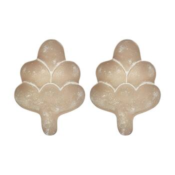 2PK J.Elliot Home Mara Nut Aluminium Serving Dish 18x13x3cm Whitewash