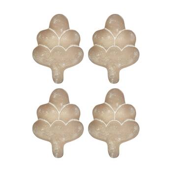 4PK J.Elliot Home Mara Nut Aluminium Serving Dish 18x13x3cm Whitewash