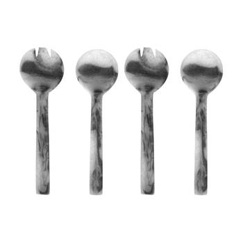 2x 2pc J.Elliot Home Orion Salad Server Pair Set 27x8x2cm Grey Stone Matt