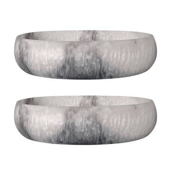 2PK J.Elliot Home Orion Organic Resin Bowl 20x15.5x4.8cm Grey Stone Matt