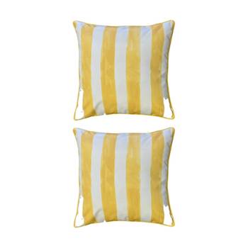 2PK J.Elliot Home Positano Outdoor Cushion Pillow Decor 50x50x12cm Tuscan Yellow