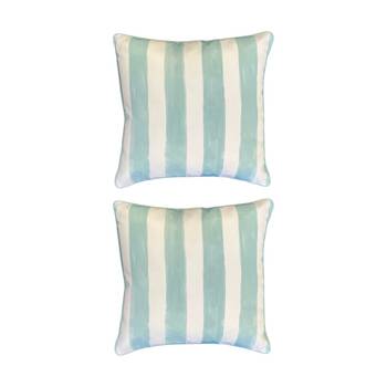 2PK J.Elliot Home Positano Outdoor Cushion Pillow Decor 50x50x12cm Sea Green