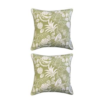 2PK J.Elliot Home Tiana Outdoor Cushion Pillow Household Decor 50x50x12cm Olive